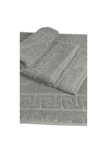 2 Li %100 Pamuklu Banyo Ayak Havlusu Gramajlı Konforlu Gri