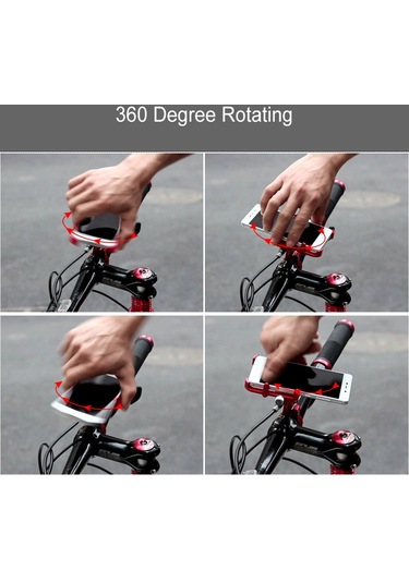 Gub Bisiklet Telefon Tutucu 360 Derece Dönen Uzunluğu Y6730b Siyah