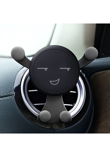 Mufunye Siyah Araba Vantilya Telefon Tutucu 360 Derece Döner 4.0-6.0 İnç Telefonlar İçin Yumuşak Silikon Yalıtkan Navigasyon Uyumlu Siyah