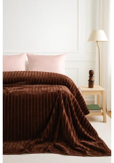 Gentle Battaniye 160 220 Kahve Kahverengi