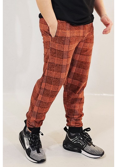 Wingetstar Ekose Manşetli Erkek Eşofman Altı Kiremit