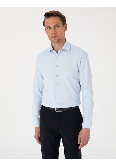 Pierre Cardin Erkek Açık Mavi Gömlek Desenli 50307108-vr003 Açik Mavi