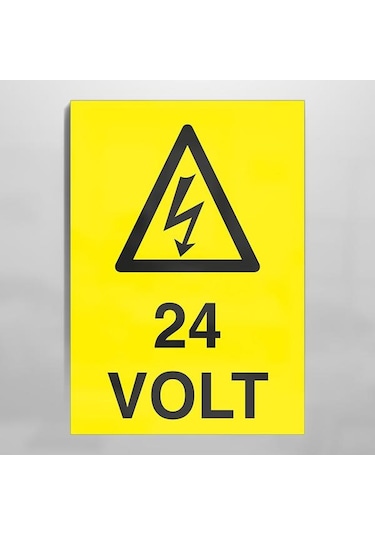 24 Volt Uyarı Levhası 60x90cm