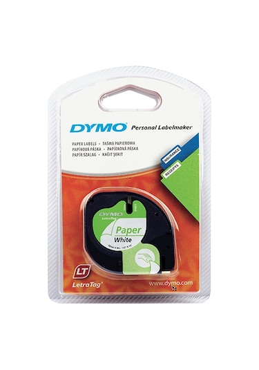 Dymo Letratag Beyaz Kağıt Şerit 59421 12MM X 4 Metre