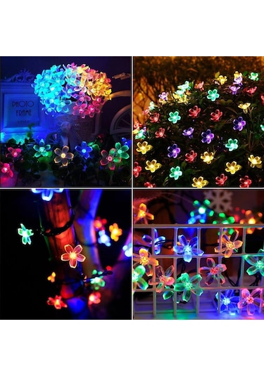 50 Led Papatya Solar 5 M - Rgb 8 Fonksiyonlu