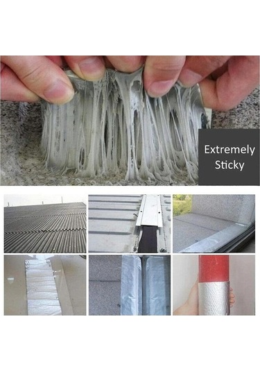 Novahub Yeni Güçlü Su Geçirmez Alüminyum Folyo Bant, 5cmx10m, Duvar Havuzu Çatı Çatlak Onarım Mühürleme