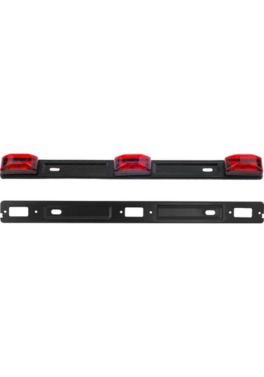 Kangvka 14" Kırmızı 3 Lamba Led Plaka Işık Çubuğu, Dodge Ram 1500/2500/3500 İçin Su Geçirmez, 9 Ledli, 12v Uygun, Basit Kurulum