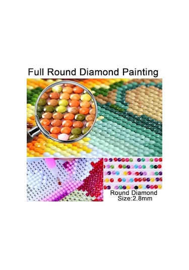 5d Dıy Noel Baba Nakış Tam Yuvarlak Elmas Çapraz Dikiş Taklidi Boyama Noel Dekor