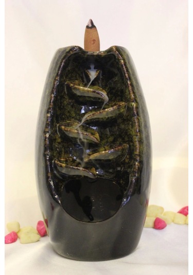 Geri Akış Tütsülük Ters Akış Tütsü Seramik Feng Şui Yeşil 01