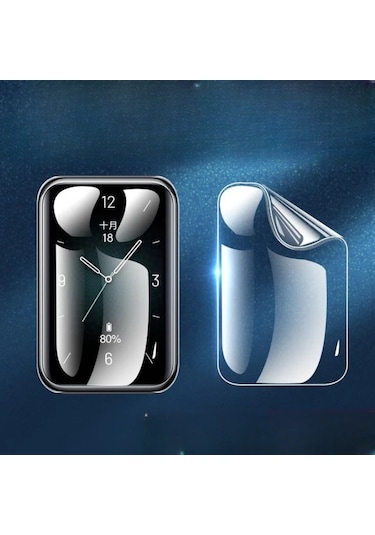 Huawei Watch Fit 3 Uyumlu 3 Adet Şeffaf Ultra Koruyucu Nano Jelat