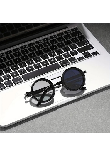 Motion003 Altın Sarısı Ayarlanabilir Işıklı Retro Punk Parti Festival Gözlük Erkek Ve Kadın İçin Uygun Altın