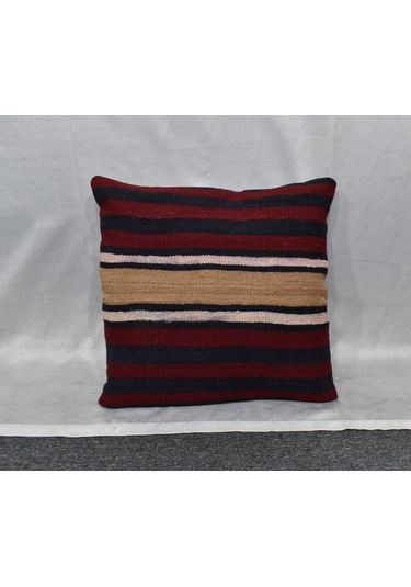 Zehra Abla Halı Yeni El Dokuma Dekoratif Kilim Kırlent Yastık Kılıfı 6706 Çok Renkli