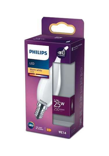 Fılament 25w E14 Ince Duylu Mum Ampul Sarı Işık Beyaz Işık E27 Led Ampul 0 - 250 Watt Yok