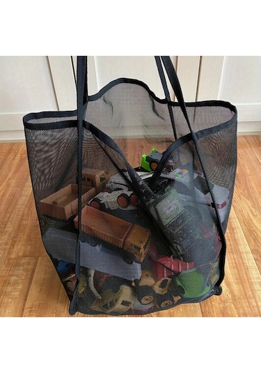 Büyük Kapasiteli Plaj Çantası, Hafif Örgü Tote Çanta, Şık Ve Çok Çok Renkli