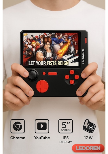 Gamemt E5 Elde Taşınabilir Youtube Chrome Oyun Konsolu 5000 Mah 2