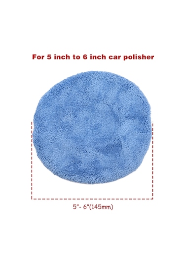 Konesam Mavi Yumuşak Kürk 6'lı Araba Cila Bezi Seti 16cm