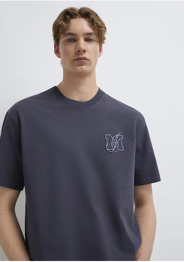 Mavi - Mj Logo Detaylı Gri Tişört 0612885-70101