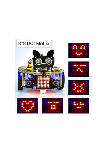 Keyestudio Beetlebot Raspberry Pi Pıco Için Robot Araba Başlangıç Kiti Hobi Devreleri
