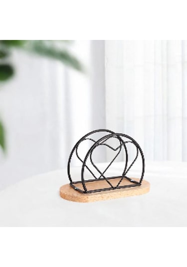 Homyl Masa Masaüstü Süsleme Şekli Için Peçete Tutucu Siyah