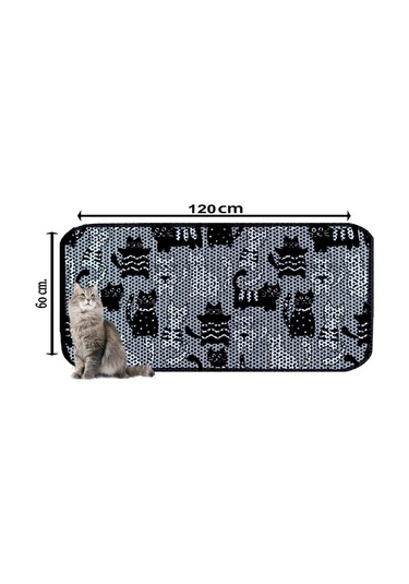 Aktunç Elekli Tuvalet Desenli Önü Kedi Kumu Paspası 60x120 Cm Desen 8