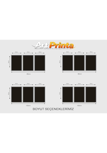 3 Lü Beyaz Çiçek Kanvas Tablo Seti