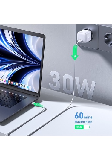 Tongxida Joyroom Jr-tcg15 30w Mini Hızlı Şarj Adaptörü, Ab Tak, Beyaz Beyaz