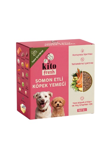 Kito Fresh Somon Etli Taze Yetişkin Köpek Yemeği 250 G