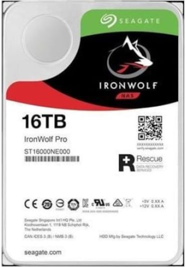 Seagate IronWolf Pro ST16000NT001 3.5" 16 TB 7200 RPM 256 MB SATA 3 HDD