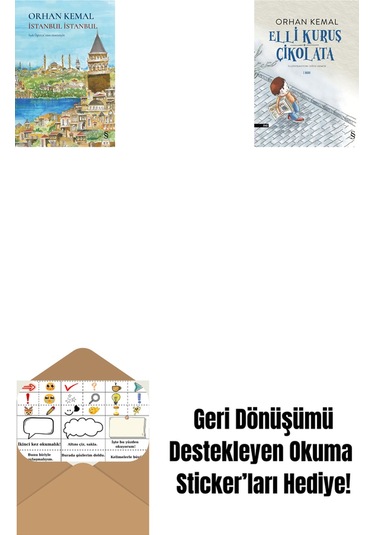 İstanbul İstanbul Ciltli + Elli Kuruş Çikolata + Okuma Sticker'ları