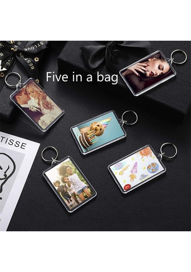 Gatherco Resimli Anahtarlıklar Fotoğraf Çerçevesi Anahtarlık Kolye Fotoğraf Hatırası Dekoratif Toka Kendin Yap Hediye Anahtarlık