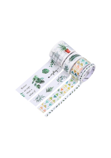 Springsun Washi Bant Seti - 4 Rulo 30,15,5mm Dekoratif Maskeleme Bandı + Çıkartmalar El Sanatları, Dıy, Hediye İçin