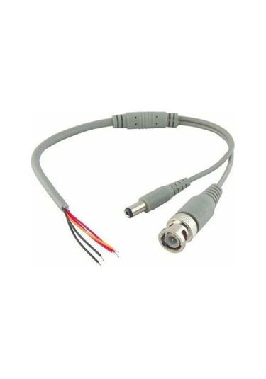 Kablolu Hazır Bnc Konnektör Dc Power Jak Cctv Y Kablo 10 Adet