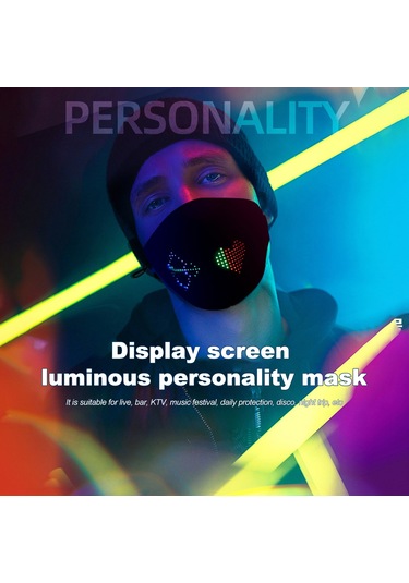 Wezone Bluetooth Bağlantılı Rgb Led Maske - Çok Dilli Yazı & Animasyon Desteği 113 Karakter