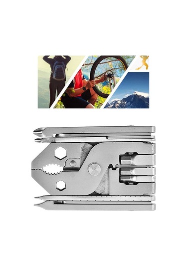 Tongxida 25 Fonksiyonlu Paslanmaz Çelik Katlanır Cep Pensesi - Anahtarlık & Kampçılık İçin - Pratik Yardımcı