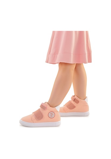 Kiko Kids Coyote Cırtlı Kız Çocuk Günlük Bot Ayakkabı Pudra