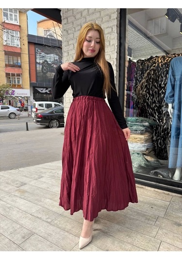 Kraş Etek Bordo Bordo