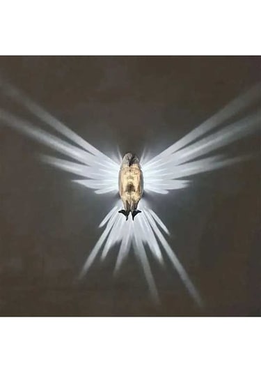 Fortunelane Usb Beslemeli Trapezoid Duvar Lambası, 8w Fener, 10 M² Aydınlatma, Soğuk Beyaz Işık, 6 Ampul, Hızlı Kurulum Kancalı M Beyaz