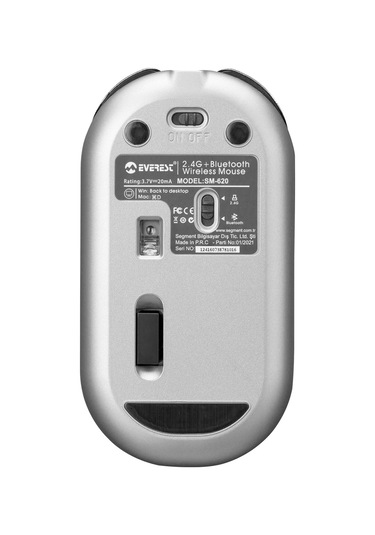 Everest SM-620 Bluetooth + 2.4 GHz Şarjlı Süper Sessiz TV/PC Destekli Kablosuz Mouse