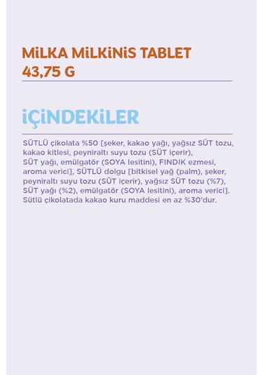 Milka Milkinis Süt Dolgulu Çikolata 4 x 87.5 G