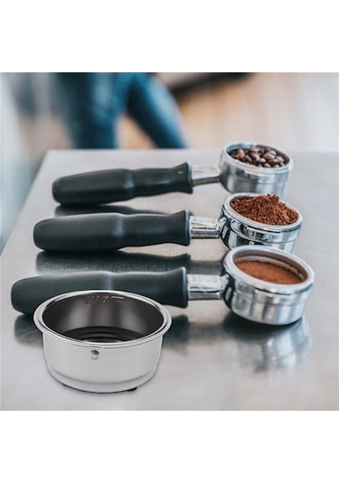 Metabagua Dostu Ayrılabilir Paslanmaz Çelik Kahve Filtresi Sepeti Süzgeç Ev Ofis Için Kahve Makinesi Aksesuarları Yw55sx Siyah