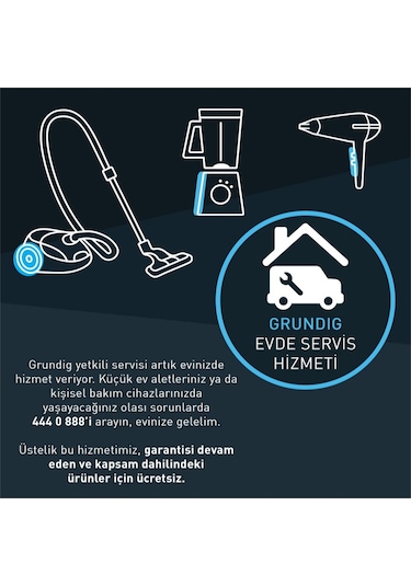 Grundig VCP 8931 High Force Dikey Şarjlı Süpürge