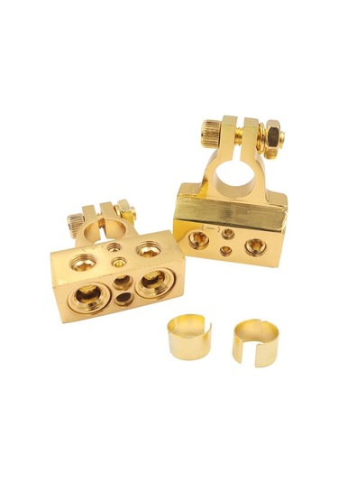 Novahub 0/2/4/8 Awg Pil Terminal Bağlantıları, Çinko Bakır Halkalı, 12-48v Uyumlu, Şeffaf Kapaklı