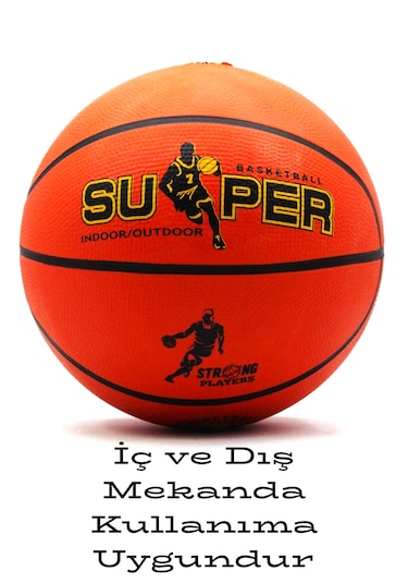 Basketbol Topu Iç Dış Mekan Pompa Hediyeli 7 Numara Turuncu