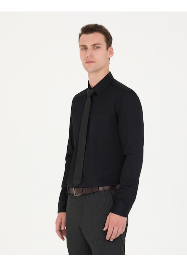 Pierre Cardin Erkek Siyah Basic Gömlek 50277146-vr046 Siyah