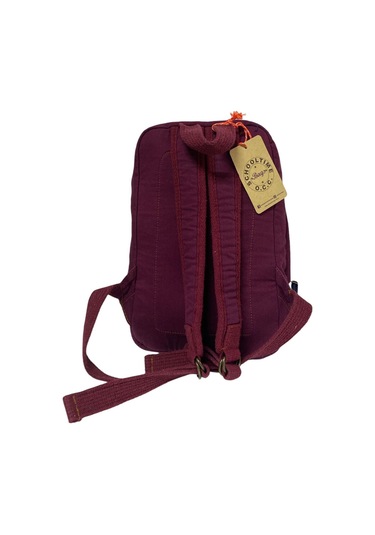 Kaliteli Mini Vintage Salaş Disayn Günlük Sırt Gezi Çantası 19 Cm X 34 Cm Bordo