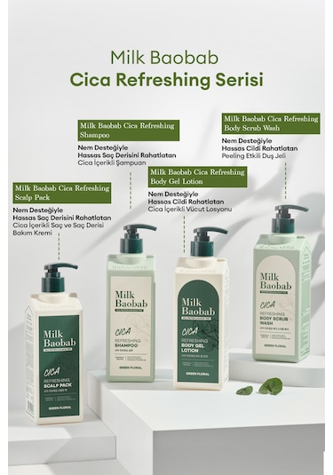 Hassas Saç Derisini Nemle Rahatlatan Cica İçerikli Şampuan Mılk Baobab Cica Refreshing Shampoo