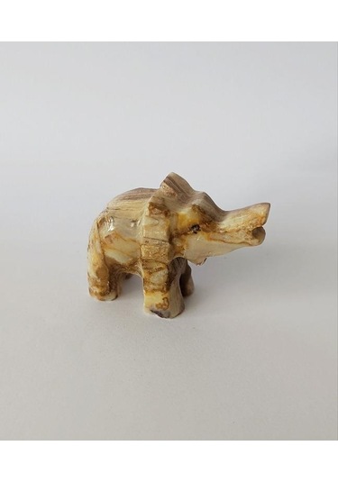 Fil Oniks Taşı Biblo Mermer Onix Ev Ofis Dekor Masa Süsü