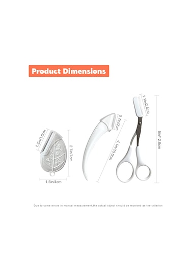 3 Parçalı Kaş Seti: Tarak, Hilal Ve Bıçaklı Kaş Tıraş Bıçakları İle Kaş Düzeltici Kadınlar İçin Hassas Kaş Düzeltme Beauty Too Diğer