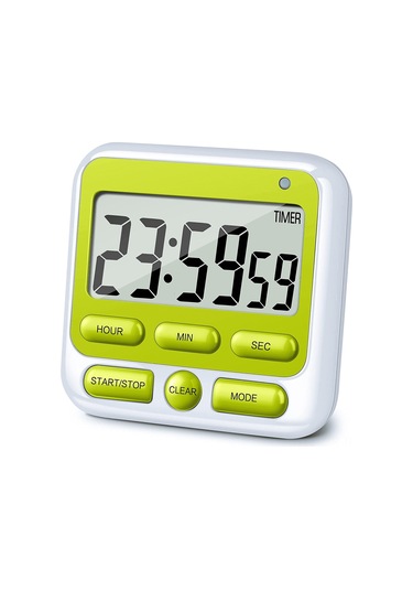 Geeroyoo Pratik Mutfak Kronometresi - Büyük Ekranlı, Ayarlanabilir Alarmlı Manyetik Dijital Zamanlayıcı