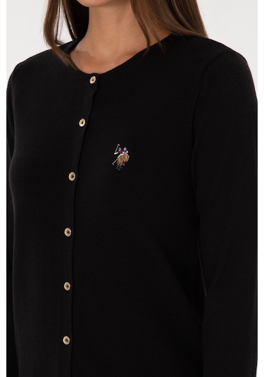 U.s. Polo Assn. Kadın Siyah Hırka Triko 50307737-vr046 Siyah